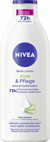 NIVEA Body Lotion Aloe & Pflege, 400 ml, Нивеа Лосьон для тела, алоэ вера и гиалуроновая кислота, 72ч увлажнение, 400 мл