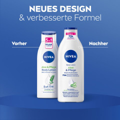 NIVEA Body Lotion Aloe &amp; Pflege, 400 ml, Нивеа Лосьон для тела, алоэ вера и гиалуроновая кислота, 72ч увлажнение, 400 мл