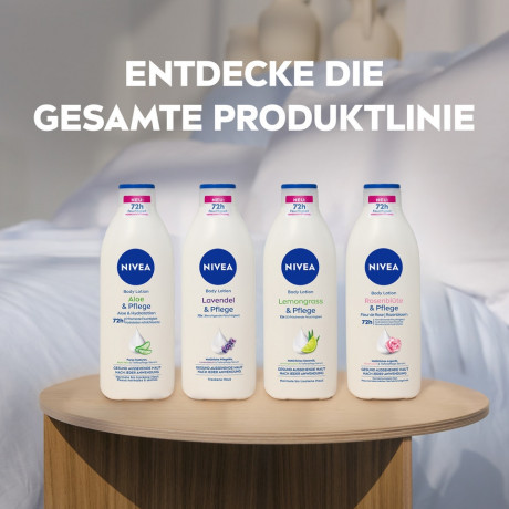NIVEA Body Lotion Aloe & Pflege, 400 ml, Нивеа Лосьон для тела, алоэ вера и гиалуроновая кислота, 72ч увлажнение, 400 мл