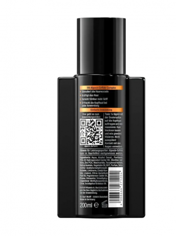 Alpecin Coffein Hair Booster 200ml, Тоник для волос против выпадения для мужчин, с кофеином, для укрепления корней и плотности волос, без силиконов, 200 мл