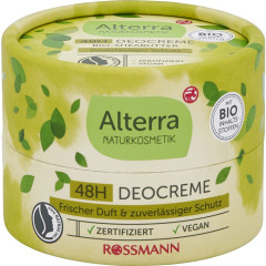 Alterra Deocreme Bio-Sheabutter 50ml, Альтерра Крем-дезодорант с био-маслом ши, питание и защита, натуральная косметика NATRUE, 50 мл