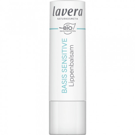 LAVERA Basis Sensitive Lippenbalsam, 4,5 g, Лавера Бальзам для губ Базис Сенситив, био-жожоба и миндаль, увлажнение, 4,5 г