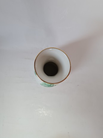 Ваза винтажная Royal KPM "Зеленый цветок", 16 см, Германия, 1960-70гг.