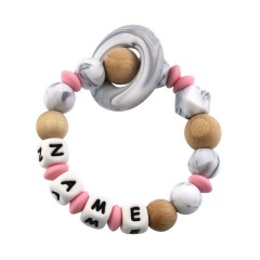 elefantasie Beissring Marmor personalisiert mit Namen Персонализированный мраморный прорезыватель с именем