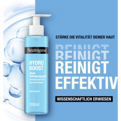 Neutrogena Hydro Boost Aqua Reinigungsgel, 200 ml, Neutrogena Hydro Boost Aqua Очищающий гель с гиалуроновой кислотой и глицерином, 200 мл