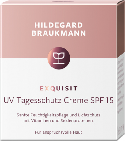 Hildegard Braukmann EXQUISIT UV Tagesschutz Creme SPF 15, 50 ml, Hildegard Braukmann дневной крем для лица для зрелой и раздражённой кожи, для женщин, SPF 15, 50 мл