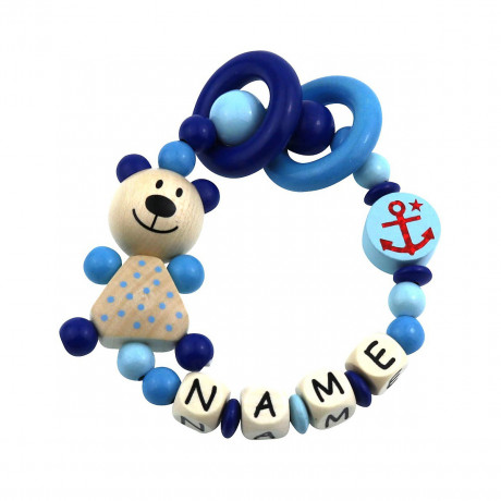 elefantasie Greifling Teddybar Anker personalisiert mit Namen Якорь для игрушечного плюшевого батончика