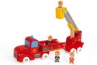 Janod Story Feuerwehrauto Holz mit 4 Holzfiguren История пожарной машины из дерева с 4 деревянными фигурками
