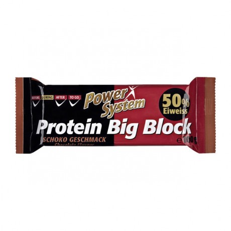 Power System Protein Протеин Big Block EiWeiss Батончик "Schoko Geschmack" 100 г