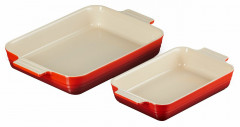 Le Creuset LE CREUSET Auflaufform 2er Set KLASSIK rot LE CREUSET набор форм для запекания, 2 шт. CLASSIC