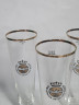 Немецкие пивные бокалы винтажные Warsteiner, стекло, 3 штуки, 0.3 л, 23.5 см, Германия, 1990-2000 гг.
