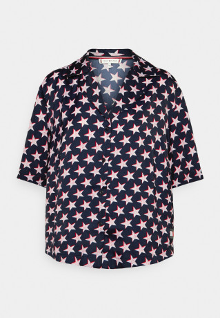 Tommy Hilfiger CURVE Pyjama top dark blue CURVE топ от пижамы темно-синий