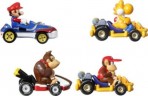 Mattel Hot Wheels Mario Kart-Fahrzeuge im 4er-Pack mit 1 exklusiven Sammlermodell Набор из 4 машин Hot Wheels Mario Kart с 1 эксклюзивной коллекционной моделью