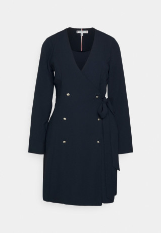 Tommy Hilfiger CREPE WRAP DRESS Day dress desert sky ПЛАТЬЕ ИЗ КРЕПА С ЗАПАХОМ Повседневное платье небо пустыни