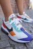Nike Sportswear AIR MAX PRE-DAY SE Sneaker low summit white/black/habanero red/light curry/electro purple/washed teal AIR MAX PRE-DAY SE — Низкие кроссовки женские Summit White/черный/красный хабанеро/светлое карри/фиолетовый электро/бирюзовый
