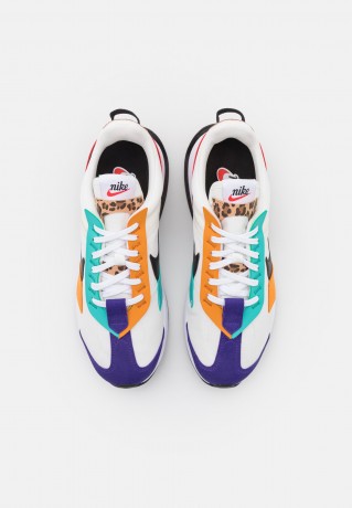 Nike Sportswear AIR MAX PRE-DAY SE Sneaker low summit white/black/habanero red/light curry/electro purple/washed teal AIR MAX PRE-DAY SE — Низкие кроссовки женские Summit White/черный/красный хабанеро/светлое карри/фиолетовый электро/бирюзовый