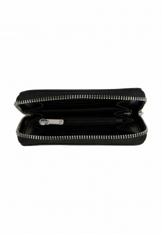 Tommy Hilfiger MEDIUM PEBBLE GRAIN MONOGRAM  Wallet black СРЕДНЯЯ ГАЛКА МОНОГРАММА Бумажник черный