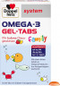 Doppelherz system OMEGA-3 Gel-Tabs family Erdbeer-Citrus, 60st x 2 packs, Омега-3 из морской рыбы + витамин D, жевательные мармеладки со вкусом клубники и цитрусовых для детей от 4-х лет и взрослых, 60 шт x 2 упаковки