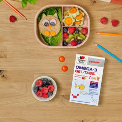 Doppelherz system OMEGA-3 Gel-Tabs family Erdbeer-Citrus, 60st x 2 packs, Омега-3 из морской рыбы + витамин D, жевательные мармеладки со вкусом клубники и цитрусовых для детей от 4-х лет и взрослых, 60 шт x 2 упаковки