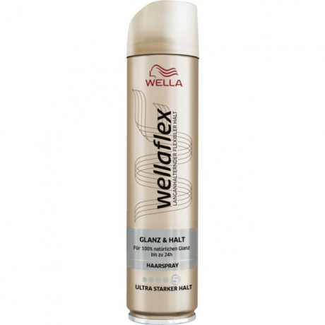 wellaflex Лак для волос Glanz & Halt, Сияй и держи, 250 мл