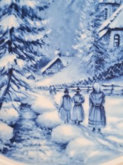 Seltmann Weiden Декоративная тарелка &quot;Рождество 1980. Зима в Тироле&quot;, 19,5 см, 1980г., Германия