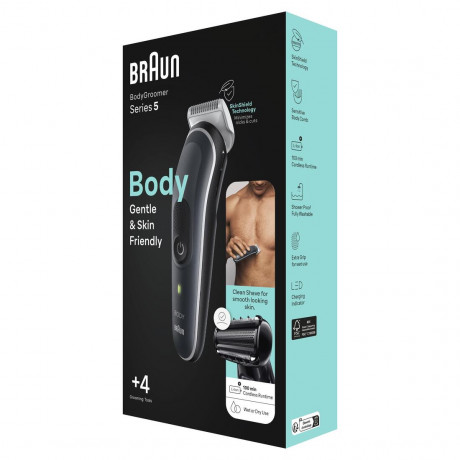 Braun BodyGroomer BG5360 Gentle Grey Груммер для кузова BG5360 нежный серый