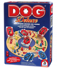 Schmidt Spiele 49274 Dog Deluxe, Настольная игра Дог (Германия) 49274 Dog, подарочное издание с деревянным полем, от 2 до 6 игроков, от 8 лет