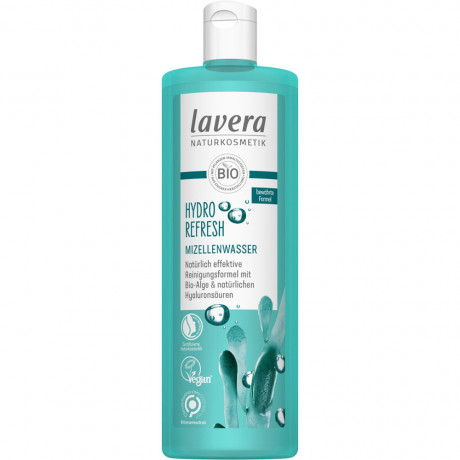 LAVERA Hydro Refresh Mizellenwasser, 400 ml, Лавера Мицеллярная вода для интенсивного увлажнения и свежести, гиалуроновая кислота, 400 мл