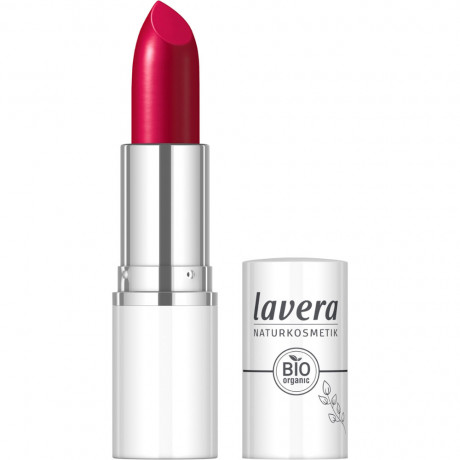 LAVERA Cream Glow Lipstick Berry Red 10, 4,5 g, Лавера Помада с эффектом сияния, с кремовым сияющим финишем, оттенок Berry Red 10, био-масло ши и био-масло какао, 4,5 г