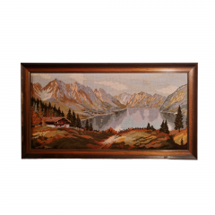 Картина винтажная с изображением пейзажа Шварцвальда, гобелен, 99 x 54,5 см, Германия, 1960-70гг.