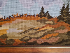 Картина винтажная с изображением пейзажа Шварцвальда, гобелен, 99 x 54,5 см, Германия, 1960-70гг.