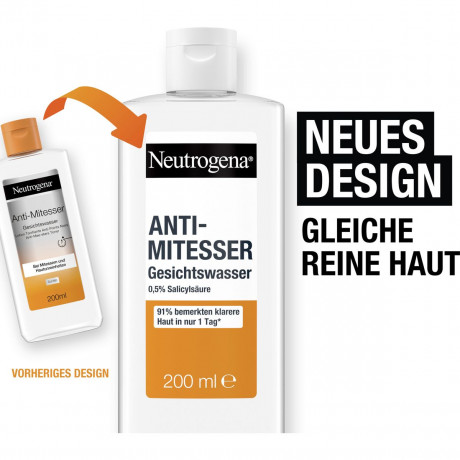 Neutrogena Anti-Mitesser Gesichtswasser, 200 ml, Neutrogena Anti-Mitesser Очищающий тоник с салициловой кислотой против чёрных точек, 200 мл
