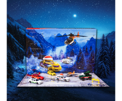 Majorette Mountain Rescue Adventskalender 2026, Majorette адвент-календарь Mountain Rescue 2026 с 8 металлическими машинками и 16 аксессуарами, от 5 лет