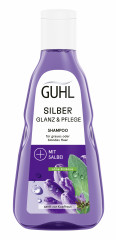 Guhl Silber Glanz &amp; Pflege Shampoo, 250 ml, Guhl шампунь для седых и светлых волос против желтизны с экстрактом шалфея и растительным протеином, 250 мл