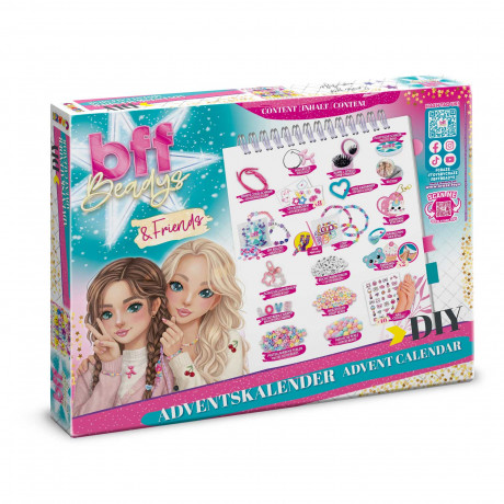 CRAZE BFF Adventskalender, CRAZE детский творческий адвент-календарь с украшениями и аксессуарами, 24 сюрприза