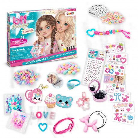 CRAZE BFF Adventskalender, CRAZE детский творческий адвент-календарь с украшениями и аксессуарами, 24 сюрприза