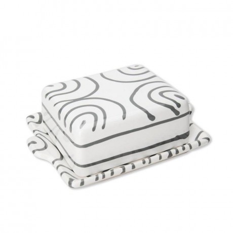 Gmundner Keramik Gmundner Keramik Graugeflammt Butterdose 125 g Масленка Gmundner керамическая серая с пламенем 125 г