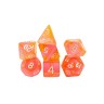 dice4friends 7-teiliges RPG Wurfelset Transparent: Coral Набор игральных костей RPG из 7 предметов Прозрачный: Коралловый