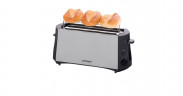 Cloer Cloer Toaster 3710 silber/schwarz, 1.380 Watt, fur 4 Scheiben Toast silber/schwarz Cloer Toaster 3710 серебристый/черный, 1380 Вт, на 4 ломтика тостов