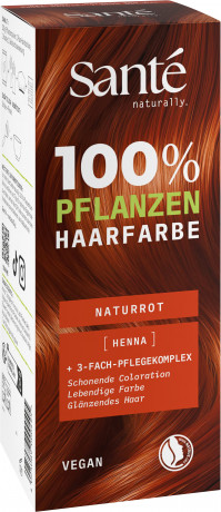 SANTE 100% Pflanzen Haarfarbe Naturrot, 100 g, Санте Растительная краска для волос Naturrot, натуральный красный оттенок, 100 г