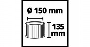 Einhell Einhell Dual-Staub-Filtersystem 2351250 2-teilig   Система двойного пылевого фильтра Einhell 2351250, 2 части