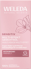 WELEDA Sensitiv Multi-Effekt Gesichtsoel Mandel, 50 ml, Миндальное масло Sensitiv для интенсивного ухода за лицом и снятия макияжа с глаз, без отдушки, 50 мл