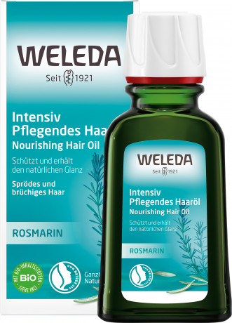 WELEDA ROSMARIN Intensiv Pflegendes Haaroel, 50 ml, Розмариновое масло для интенсивного ухода за сухими и ломкими волосами и кончиками, 50 мл