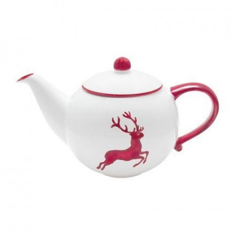 Gmundner Keramik Gmundner Keramik Rubinroter Hirsch Teekanne glatt 0,5 L / h: 12 cm Заварочный чайник Gmundner Ceramic Ruby Red Deer гладкий 0,5 л / высота: 12 см