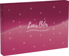 Lini’s Bites Bio Adventskalender 2026, Органический адвент-календарь Lini’s Bites 2026, 24 веганских сладости без глютена, 548 г