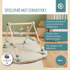 bieco Spieltrapez Spielbogen fur Babys Hohenverstellbar aus Holz Activity Center Baby Spielbogen Игровая арка-трапеция для малышей Деревянный игровой центр с регулируемой высотой Детская арка