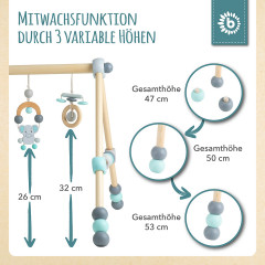 bieco Spieltrapez Spielbogen fur Babys Hohenverstellbar aus Holz Activity Center Baby Spielbogen Игровая арка-трапеция для малышей Деревянный игровой центр с регулируемой высотой Детская арка