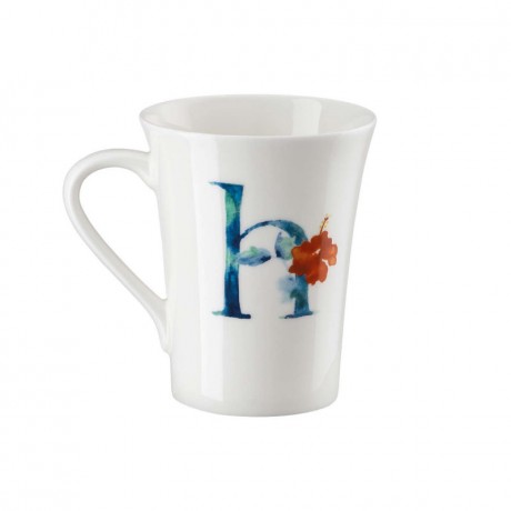 Hutschenreuther Hutschenreuther Flower Alphabet Becher mit Henkel H-Hibiscus 0,40 L Кружка Hutschenreuther Flower Alphabet с ручкой H-Hibiscus 0,40 л