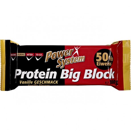 Power System Protein Протеин Big Block EiWeiss Батончик "Vanille Geschmack" 100 г