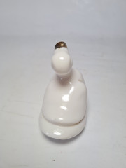 Santa Rufina im Still  Белая фарфоровая фигурка &quot;Гусь с золотым клювом&quot;, 7 x 6 см, Германия, 1960-70гг.